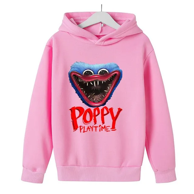 Bluză modernă cu glugă pentru copii cu motivul Poppy Play Time Huggy Wuggy