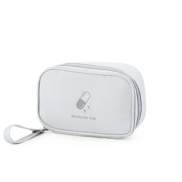 Practical monochrome modern trends portable travel bag for medications