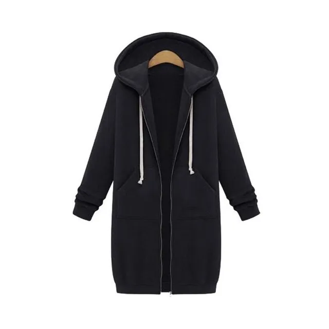 Casual fashion long loose hooded sweatshirt for women - more styles