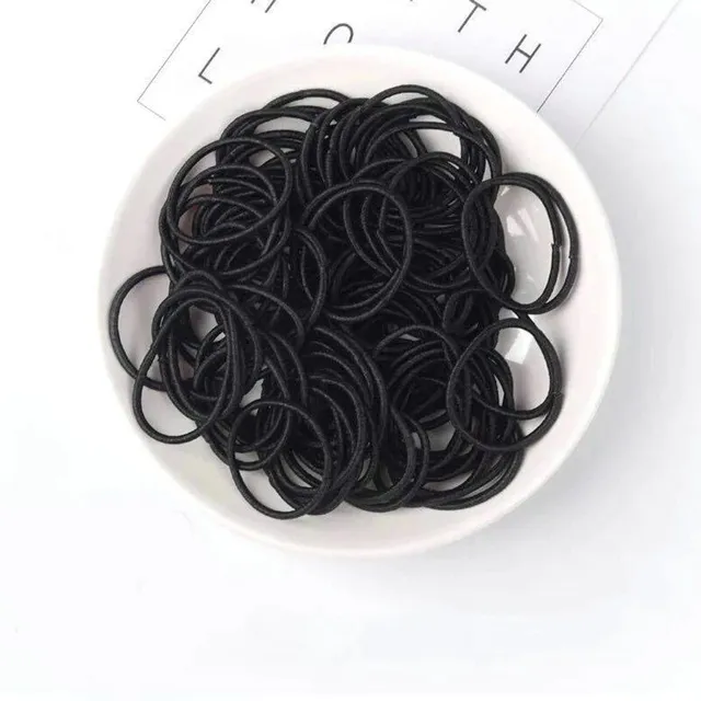100pcs Cute elastic polyester hair rubber bands for children and girls - Colorful hair accessories style 1 100pcs-opp bag