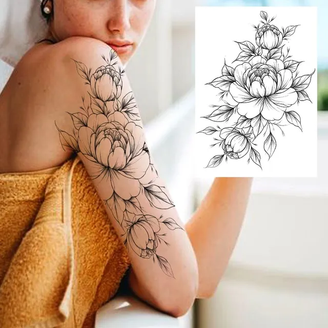 Dámske sexy falošné tetovanie na telo 5