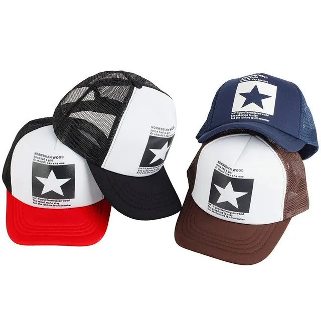 Men's trendy cap with Star mesh