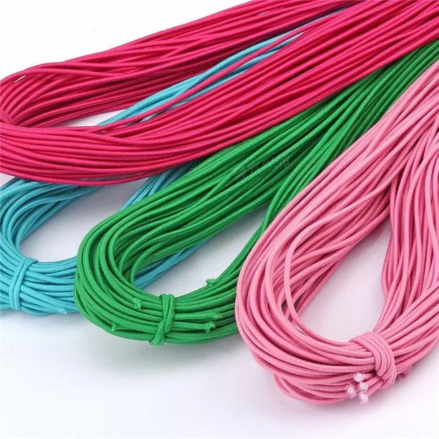 Elastic rubber in various colours - width 2 mm