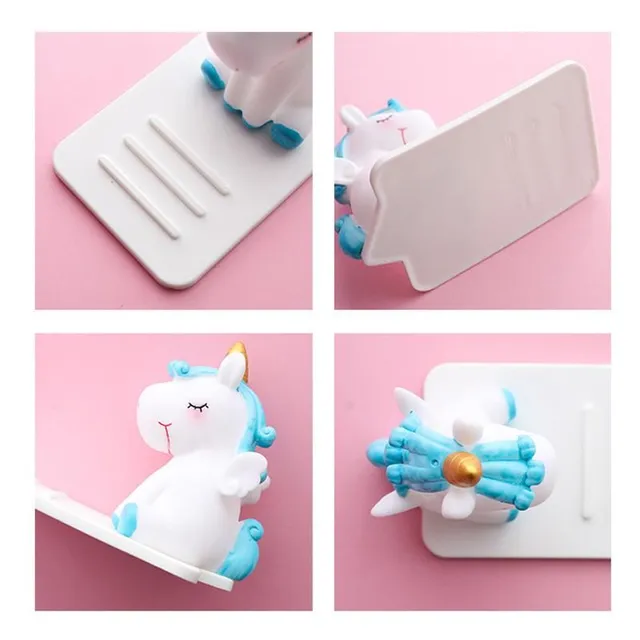 Cute unicorn shaped mobile phone stand