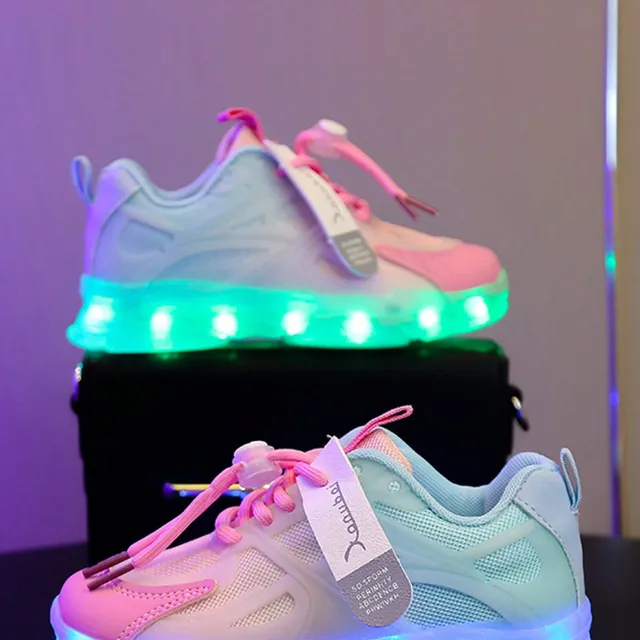 Multicolored LED boots with USB charging - style and comfort for small enthusiasts