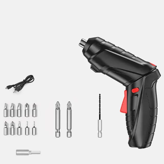 Aku screwdriver 3.6 V with USB rechargeable battery and kit