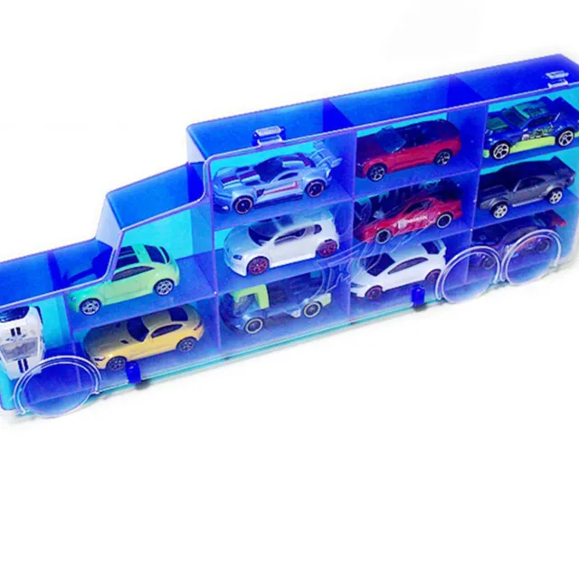 Portable plastic box for children in the shape of a truck