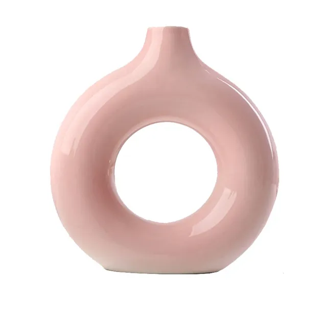 Kreatywny wazon ceramiczny w kształcie pączka - Round Hollow Flori