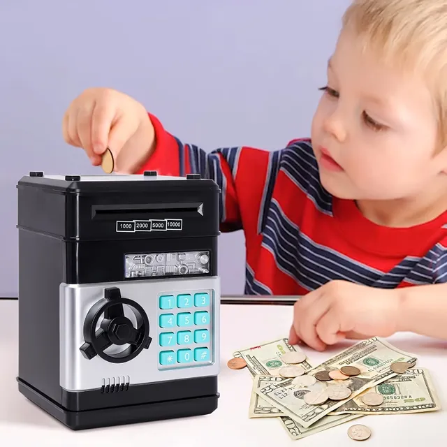 Caseta de bani electronică pentru copii - Economisește monede pentru Crăciun și Halloween