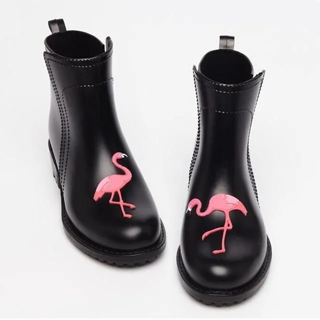Women's rubber boots with picture