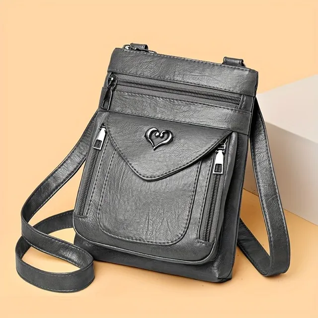 Vielseitige Crossbody Messenger Tasche mit mehreren Fächern - Telefon- und Münzablagen