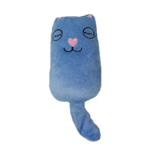 Cat toy with squeaker and cat shanty tail blue