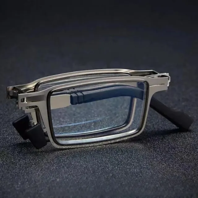 Kovové moderné skladacie okuliare na čítanie so sklom chrániacim pred modrým svetlom