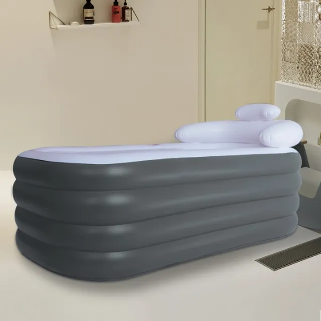 Přenosná nafukovací vana, rodinná relaxační vana s funkcí sauny, samostatně stojící nafukovací vana