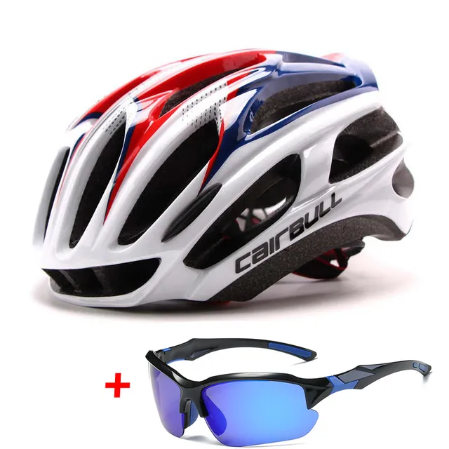 Cycling helmet + polarized glasses