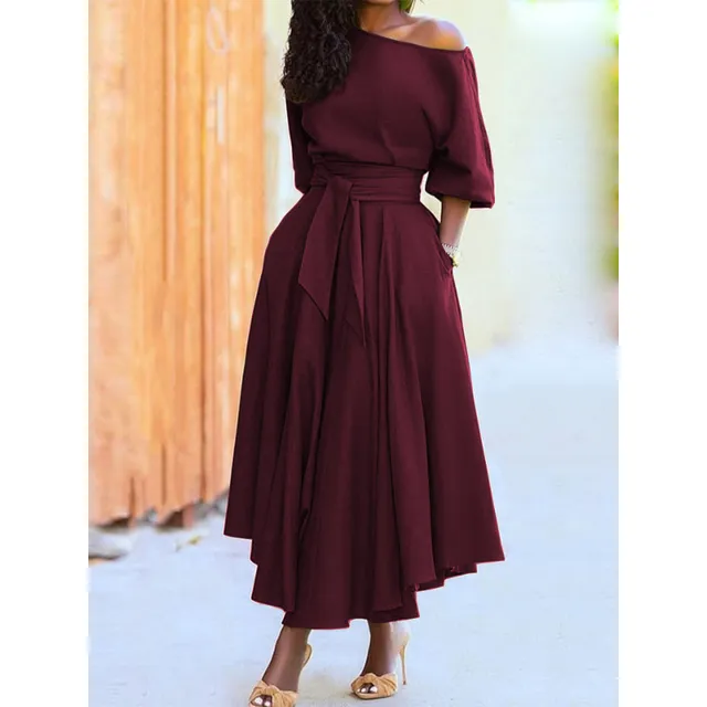 Ladies elegant dress with wide skirt