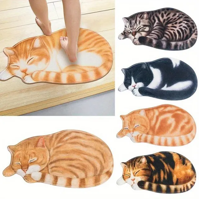 Smooth, fast-drying and anti-slip pad with cat pattern