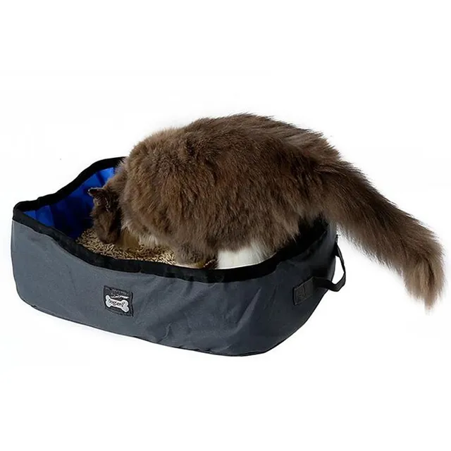 Portable cat litter tray with waterproof surface - 2 colours