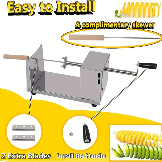 Manual Tornador for potatoes: Spiral cutter, stainless steel twister - also for bats, zucchini, carrots, cucumber - kitchen aid