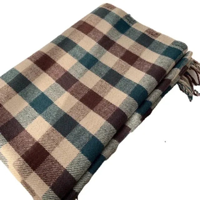 Female scarf for winter with plaid pattern and British style