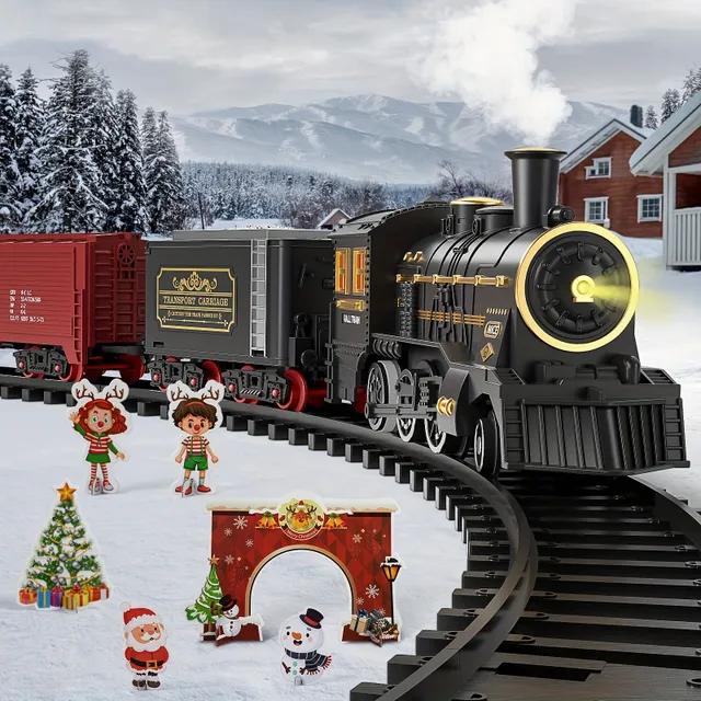 Očarujúce elektrické vianočné vlaková súprava