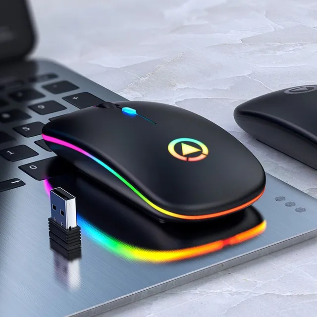 Mouse wireless cu iluminare LED