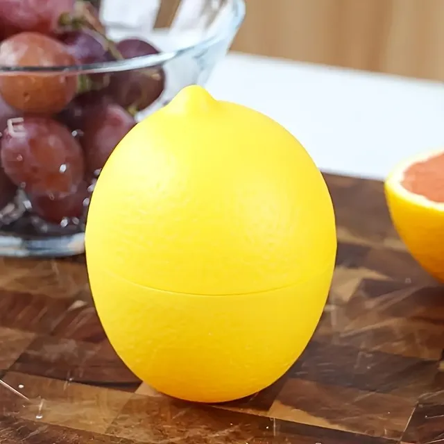 Lemon shaped storage box to preserve freshness