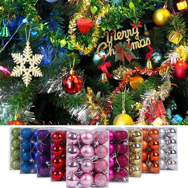 Set of Christmas decorations - different colours