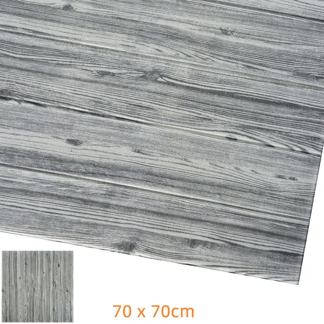 3D washable self-adhesive wallpaper / light wood