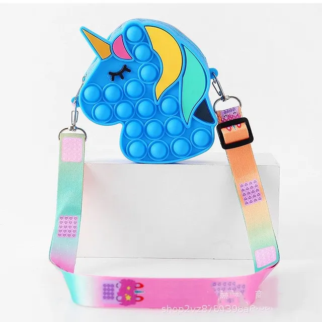 Dětská bublinková pop-it taška - Unicorn