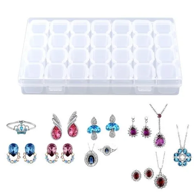 Plastic jewellery box - clear