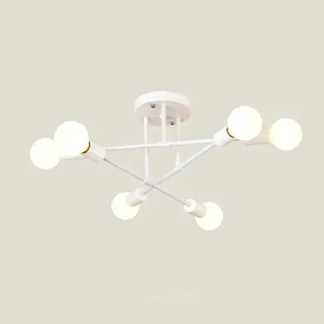 Minimalistická stropná lampa Kovový luster v severskom štýle LED osvetlenie Sviečky Moderný luster pre žiarovky E27 70 x 20 cm