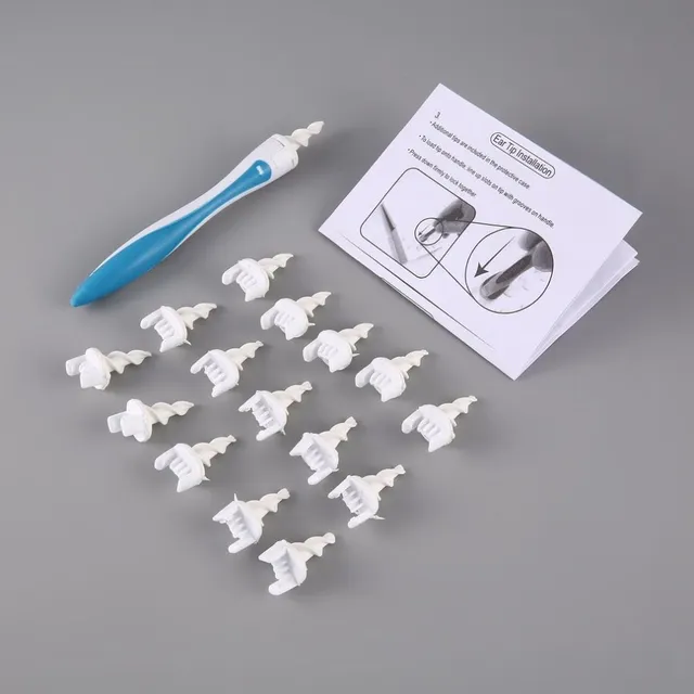 Spiral ear cleaner with attachments