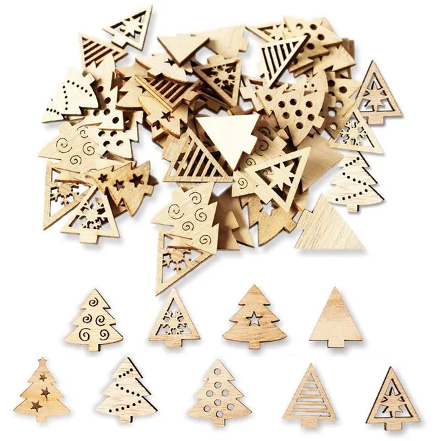 Ornamente de Crăciun din lemn Stars