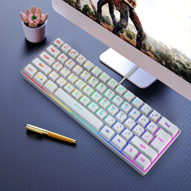 Mini tastatură de gaming cu retroiluminare RGB - wireless și impermeabilă