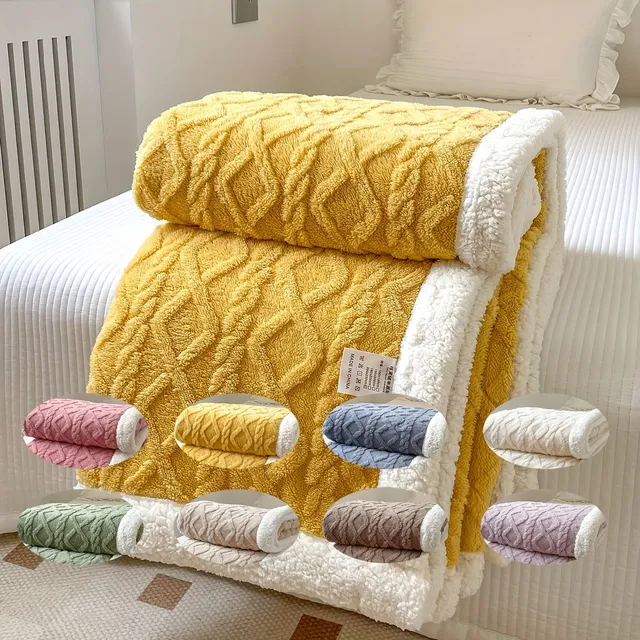 Smooth double-sided fleece blanket, suitable for autumn, winter and summer air conditioning