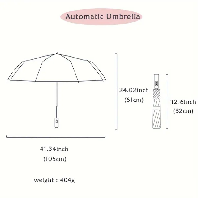 Automatyczny składany parasol - wiatroodporny