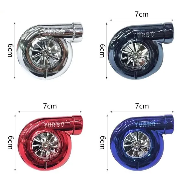 Designed car fragrance for the radiator grille in the shape of a turbo in different colours Moss