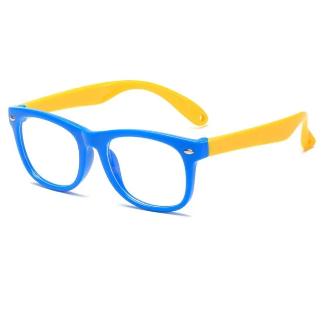 Children's coloured non-dioptric glasses against blue light