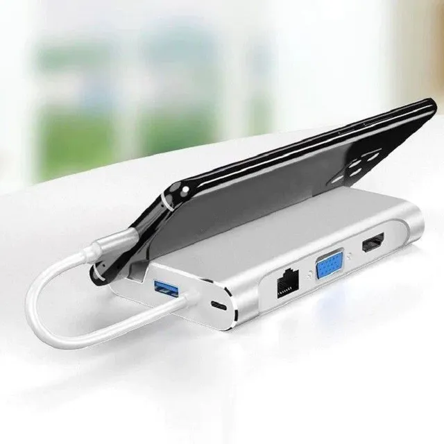 USB-C hub 7v1 with stand