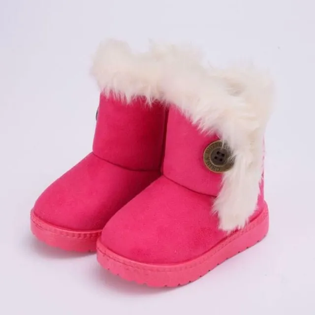 Girls winter roller with fur coat