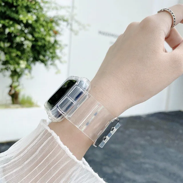 Brățară de protecție transparentă cu husă pentru ceasul Apple Watch