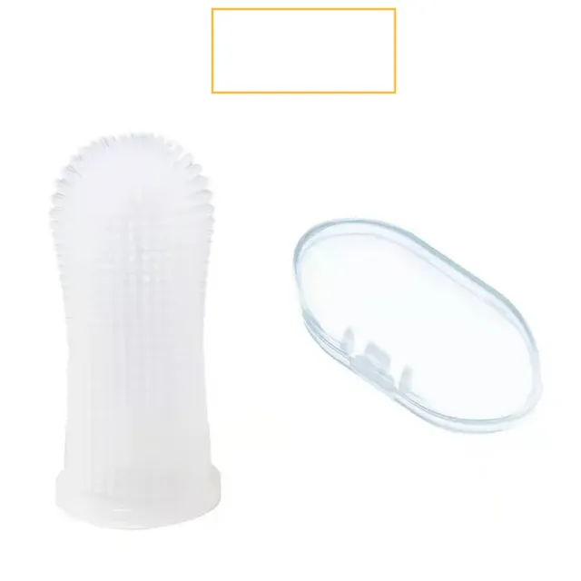 Silicone toothbrush for dogs and cats - Tooth cleaning and oral care against muzzle odor.