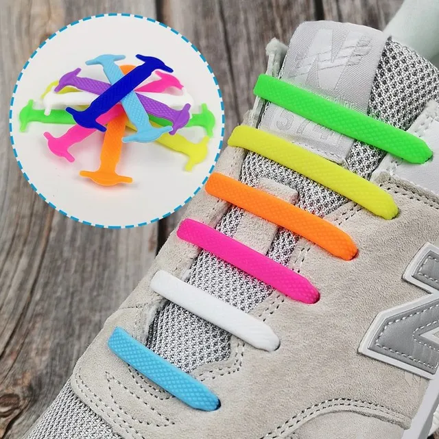 Silicone Elastic Laces Creative Lazy No Tie Lace-up Laces Kids Adult Sneakers Quick Laces Zapatillas