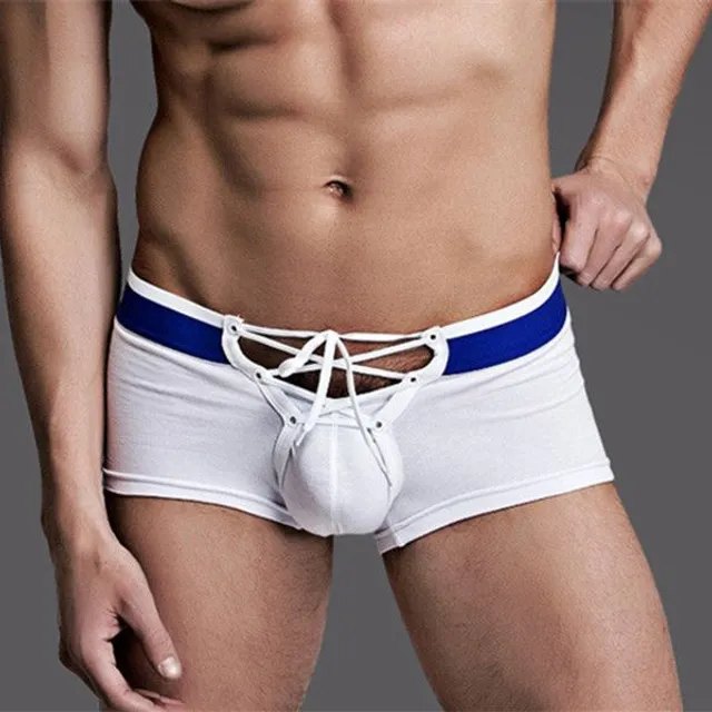 Men's sexy boxer shorts with ties