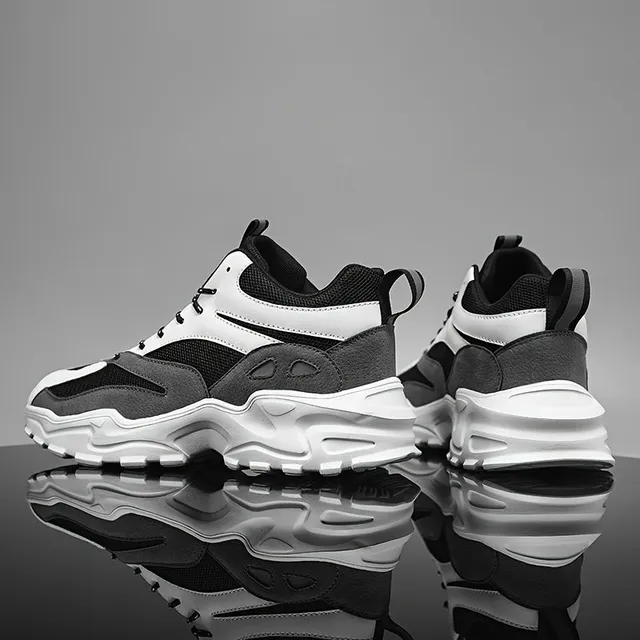 Male Trends Chunky Sneakers, Comfortable Proslip Sneakers Leisure Shoes with Soft Seat