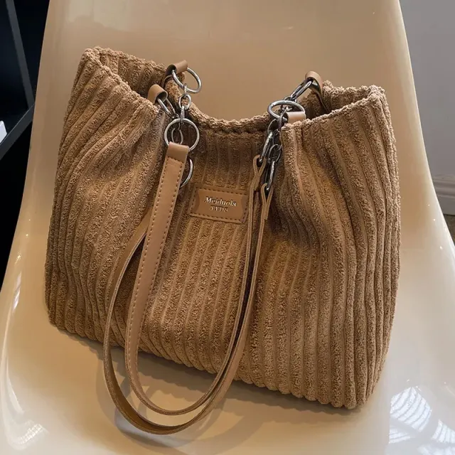 Sac de voyage pour femme en corduroy à grande capacité - Hiver