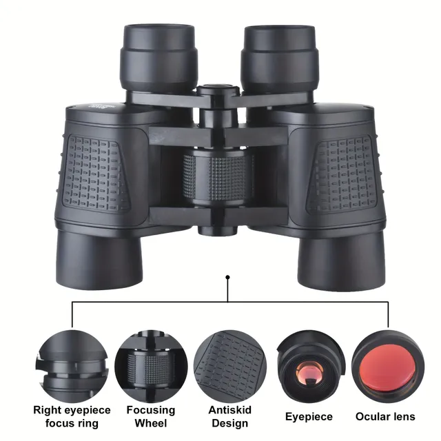 HD binoculars for bird watching, sport, hunting and concerts - Night vision under low lighting and HD lenses from prizmatic glass