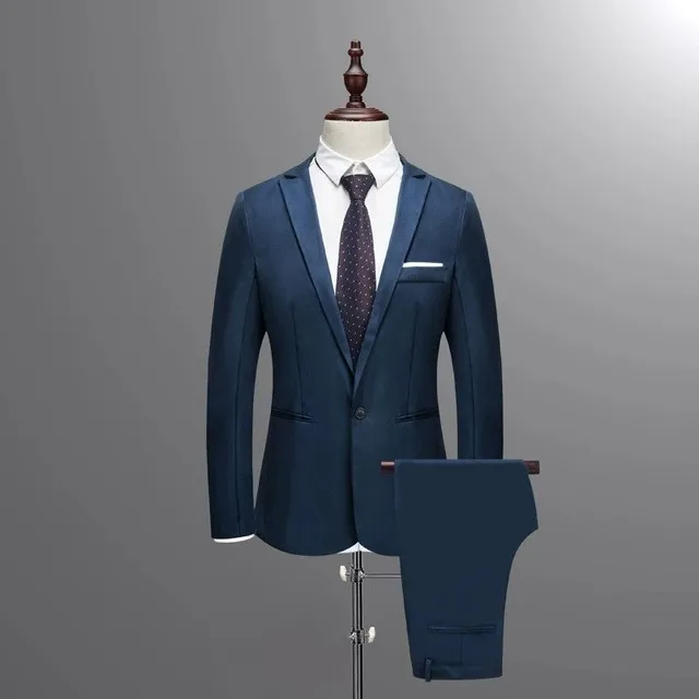 Modern men's slim suit in different colours