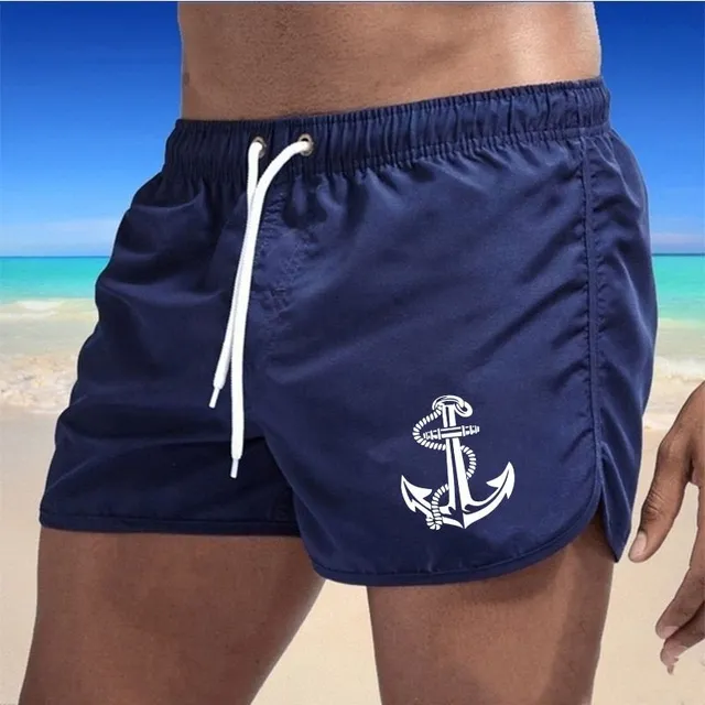 Men's original minimalist swim shorts with anchor print - various colours Lee